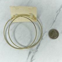 Gold Tone Large Hoop Earrings - £5.40 GBP