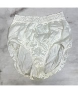 Vintage HANES Shiny White 100% Nylon Lace High Waist Panties Size 8 New - £19.91 GBP