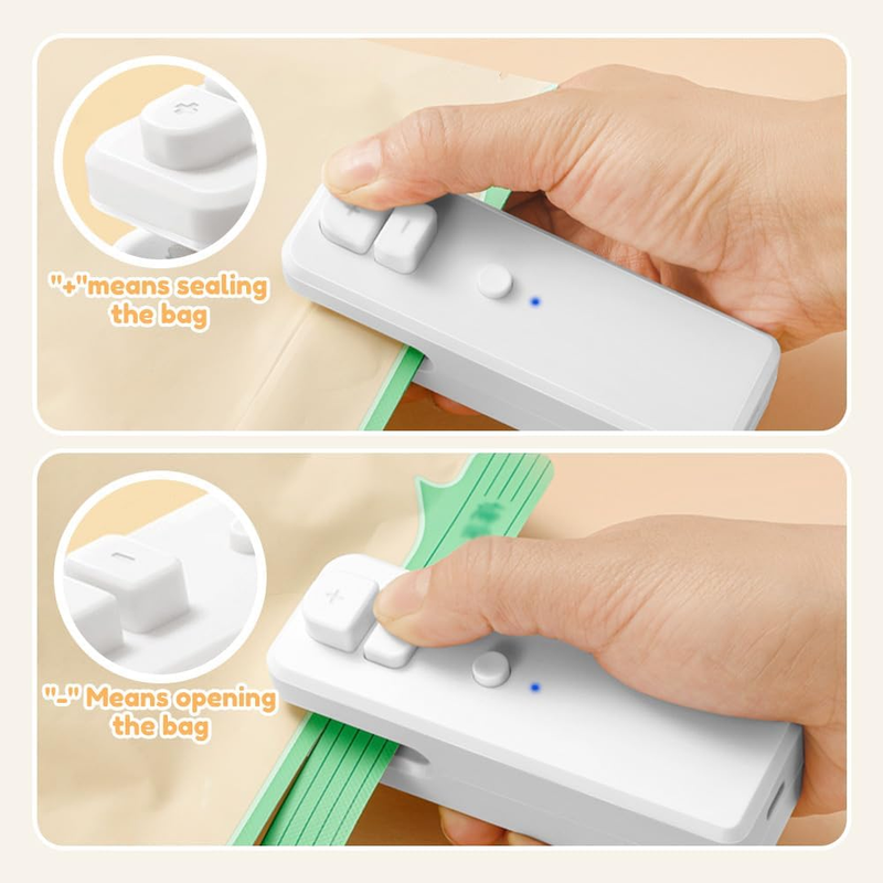 Mini Bag Sealer, 2025 Upgrade 2 in 1 Heat Sealer with Cutter USB Rechargeable Mi Item image 2