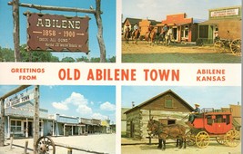 Greetings From Old Abilene Town - Abilene, Kansas - Postcard - $2.50