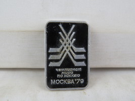 World Hockey Championships Pin - 1979 Moscow Crossed Hockey Sticks - Sta... - $15.00