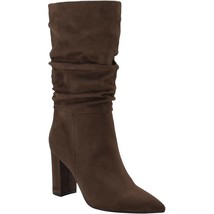 Marc Fisher Women Mid Calf Slouch Boots Galley 2 Sz US 9M Dark Brown Faux Suede - £64.10 GBP