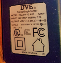 DVE Switching Adapter DSA-5W-12 AUS Power Cord for Motorola MSTATEA - $3.96