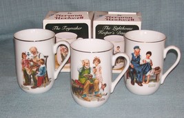 Vtg 1982 Norman Rockwell Cup Mug - Toymaker, Cobbler, Lighthouse Keeper Daughter - £10.18 GBP