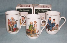 Vtg 1982 Norman Rockwell Cup Mug - Toymaker, Cobbler, Lighthouse Keeper Daughter - £10.16 GBP