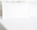 Sferra Matteo White Queen Sheet Set Solid 4PC 100% Cotton Sateen 300TC I... - $360.00