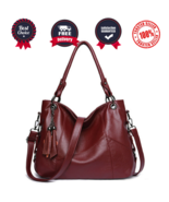 Women Soft Leather Tassel Handbag For Ladies Luxury Crossbody Shoulder T... - £27.58 GBP