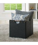 Better Homes &amp; Garden™ ~ BLACK Woven w/Wood Handles ~ 12.75&quot; ~ Storage C... - $29.92