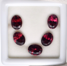Natürlicher Granat Ovalschliff 5 Stck. 10,31 Ct 9X7 mm Lose Edelstein... - €82,14 EUR