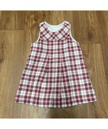 Janie &amp; Jack Baby Girls Pink White Plaid Pleated Sleeveless Dress Size 1... - $23.76