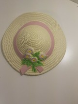 Burwood product company 1985 hanging straw hat 11 inches used good - £7.91 GBP