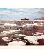 1988 Lake Baikal Ice Flow Ship USSR Russian Photo Print Card Cold War Er... - $42.03 CAD