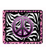 Peace sign, pink cheetah and zebra background computer, laptop,iPad,  mo... - £9.30 GBP
