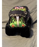 Monster Jam Grave Digger Plush Truck 9x13 Stuffed Toy Black Green Flames - $17.72 CAD