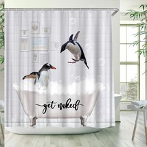Funny Penguin Shower Curtain with Hook - $977.85 MXN