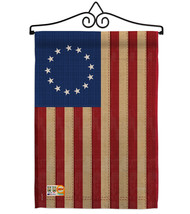 Betsy Ross Vintage - Impressions Decorative Metal Wall Hanger Garden Flag Set GS - £21.38 GBP