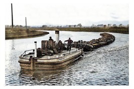 ptc8161 - Yorks&#39; - Barge on Aire &amp; Calder Canal at Goole in 1934 - print... - $2.95