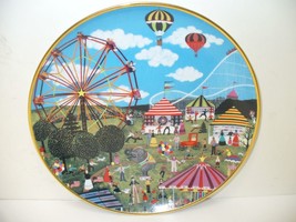 Franklin Mint 8&quot; Porcelain Plate County Carnival Wooster Scott LTD Edition - $161.61 MXN