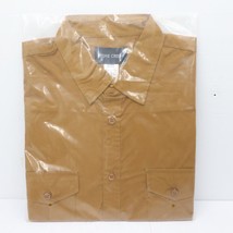 NWT Stone Creek Mens Button Up Shirt Size XL Brown Twin Breast Pockets - $31.49