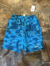Nike Swim Mens Boxer Brief Lined 9” Blue Swim Trunks!!(Sm)$74 - $33.24