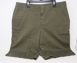 Victoria&#39;s Secret Moda International Cotton Shorts Size 12 ~ Olive Green - £8.80 GBP