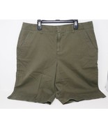 Victoria&#39;s Secret Moda International Cotton Shorts Size 12 ~ Olive Green - £8.81 GBP