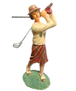 RUSS BERRIE HIGHLAND RIDGE GOLFER FIGURINE #13949 Golfing Woman number - $40.11 CAD