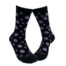 Purple Paw Print Dog Lover Socks from the Sock Panda (Adult Medium) - $9.90