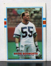 1989 Topps Football Card, Brian Bosworth, Seattle Seahawks, #192 - £4.70 GBP