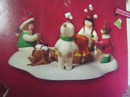 NIB-HALLMARK Candleholder 4 Ornaments Waiting For Santa.....................Sale - $7.13