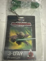 celebration japan YODA ticket badge 3-DAY PREMIUM PASS star wars LENTICU... - $59.39