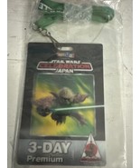 celebration japan YODA ticket badge 3-DAY PREMIUM PASS star wars LENTICU... - $81.22 CAD
