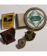 Vtg Lapel Pins Badge US Postal Affco ASFFA Logo Gun Memorabilia Lot of 5 - $15.00