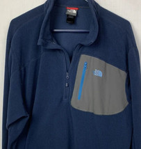 The North Face Fleece Sweater 1/4 Zip Pullover Lightweight Blue Gray Men... - $34.99