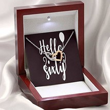 Hello Sixty Birthday Message Card Inseparable Love Pendant 18k Rose Gold Finish  - £40.68 GBP