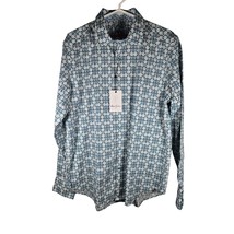 Robert Graham Hanover Mens Blue Floral Button Up Camp Shirt NWT M - $97.99