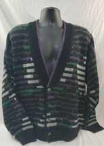 VTG Tundra Bachrach 3D Textured Colorful 4-Button Cardigan Sweater Men&#39;s... - £69.00 GBP