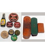 Shoe Polish, Leather Cream, Saddle Soap &amp; Shoe Brushes Vintage  - £27.52 GBP