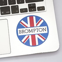 London Craftwork Vinyl Sticker BROMPTON folding bike 7x7cm Decal Union Jack - $16.14