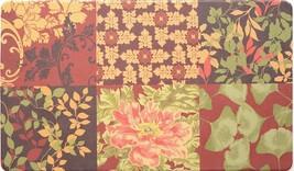 Pvc Cushioned Comfort Kitchen Floor Mat (18&quot;x30&quot;) Flowers &amp; Leaves Patchwork,Srh - £19.77 GBP