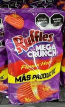 5X RUFFLES MEGA CRUNCH FLAMING HOT POTATO CHIPS 5 BAGS OF 46g EACH - FRE... - $15.83