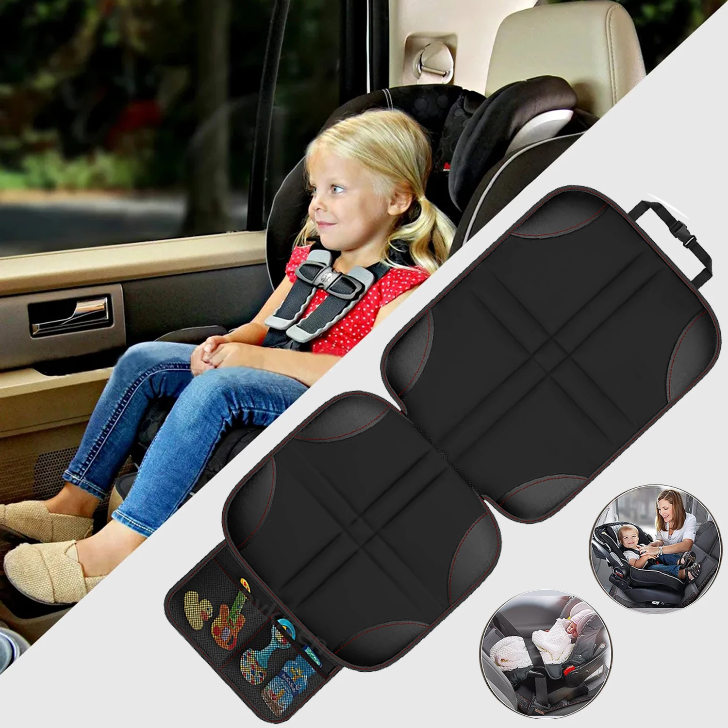 Car Seat Cover Protector Universal for Kids Child Children Auto Rear Seat Cover - £16.01 GBP
