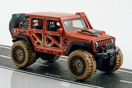 Hot Wheels 17 Jeep wrangler Orange 126/250 2022 Mud Studs 3/5 Treasure hunt - £20.35 GBP