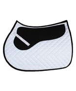 Horse English Quilted All-Purpose Shock Absorbing Gel Saddle Pad White 72TS46WH - $44.54