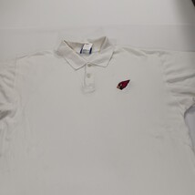 REEBOK NFL Short Sleeve Button Down Arizona Cardinals Polo Shirt White 2XL image 15