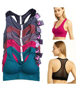 6 Pack Women Sports Bra Yoga Fitness Stretch Workout Tank Top Seamless P... - £36.18 GBP