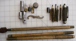 Vintage cleaning wood rod Brushes tips etc. see pictures - £7.84 GBP