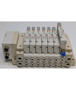 SMC SS5V2-W16SA2WD-07B-C6-6BF Manifold w/ 7 SV2200-5FU Solenoid Valves - €93,21 EUR