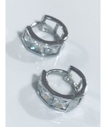 Sterling silver 925 Cz Small Hoop Earrings - $46.75 CAD