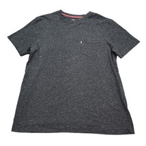 Levis Shirt Mens Gray Short Sleeve Crew Neck Speckled Chest Pocket Basic... - $18.69